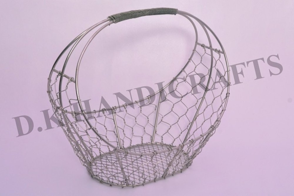 Iron Nickel Plating Wire Basket, Oval, Size: 10