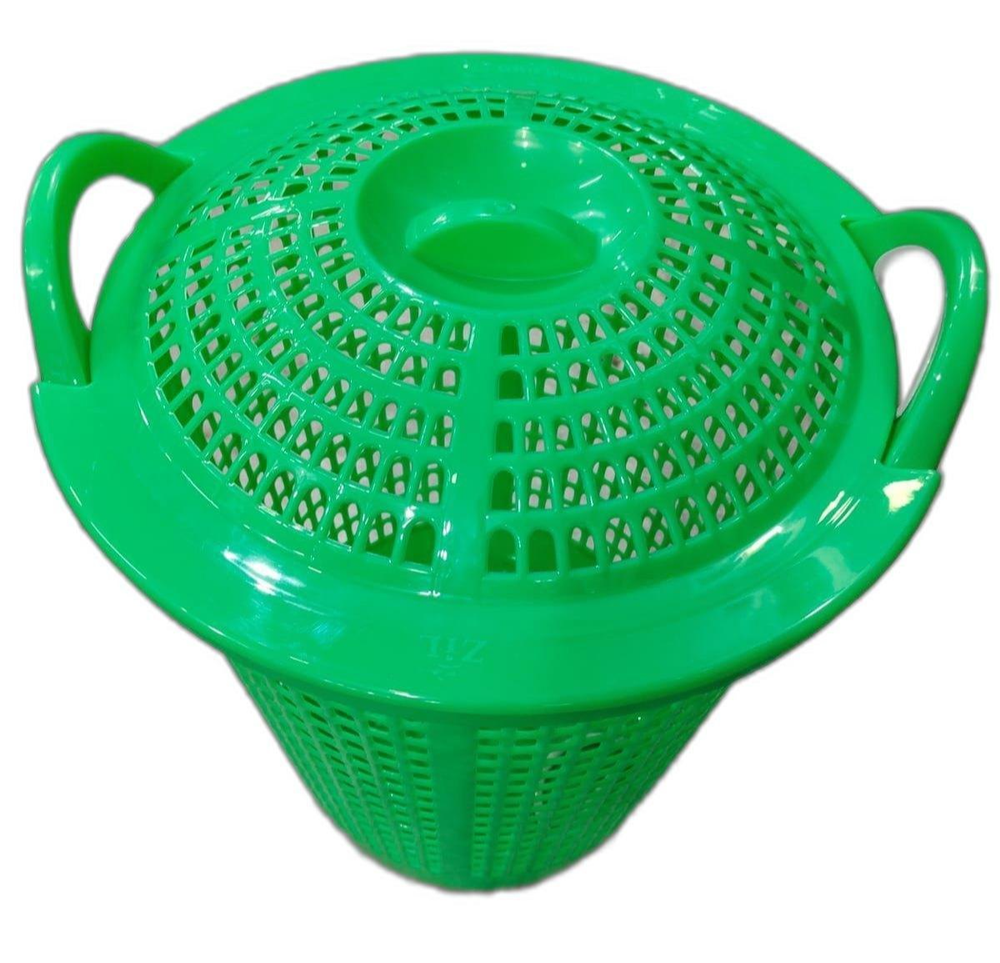 Green Plastic Laundry Basket, Size: 5kg