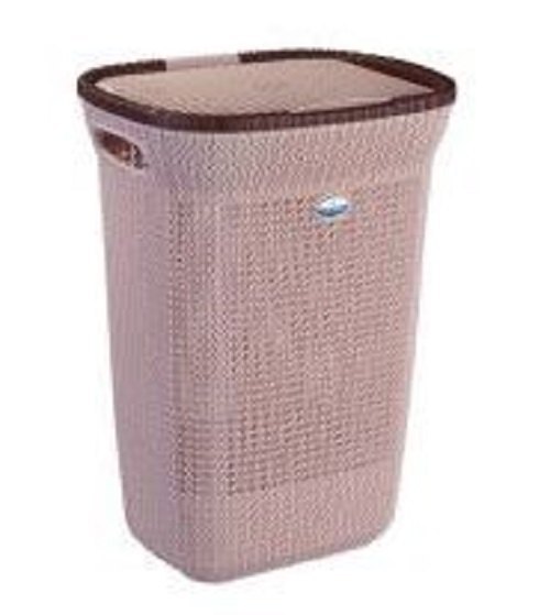 Brown Laundry Plastic Basket, For Home, Size: 50 Ltr