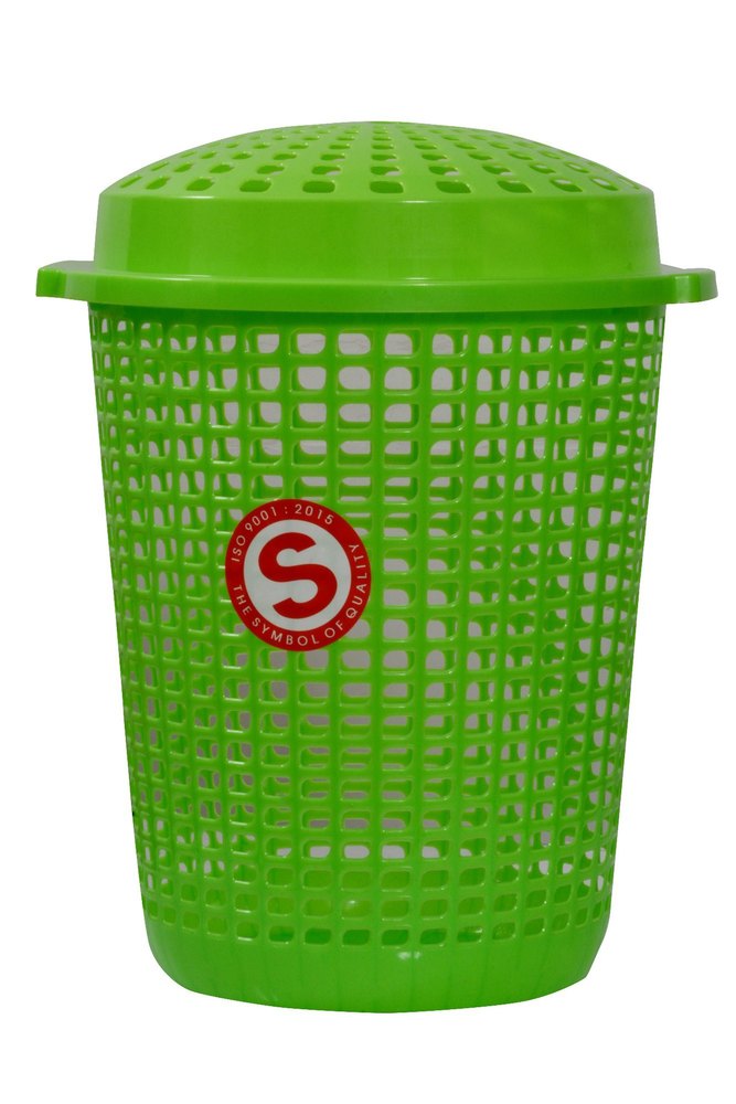 Round plastic laundry basket, For Home, Size: Medium