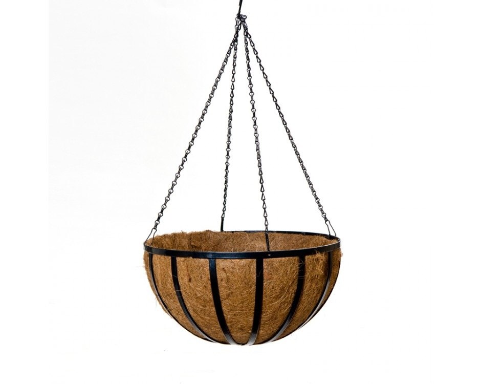 Global Green Coir Hanging Basket With Hanger for Home Gardening