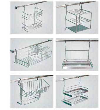 Silver Rectangular Designer SS Baskets, For Kitchen