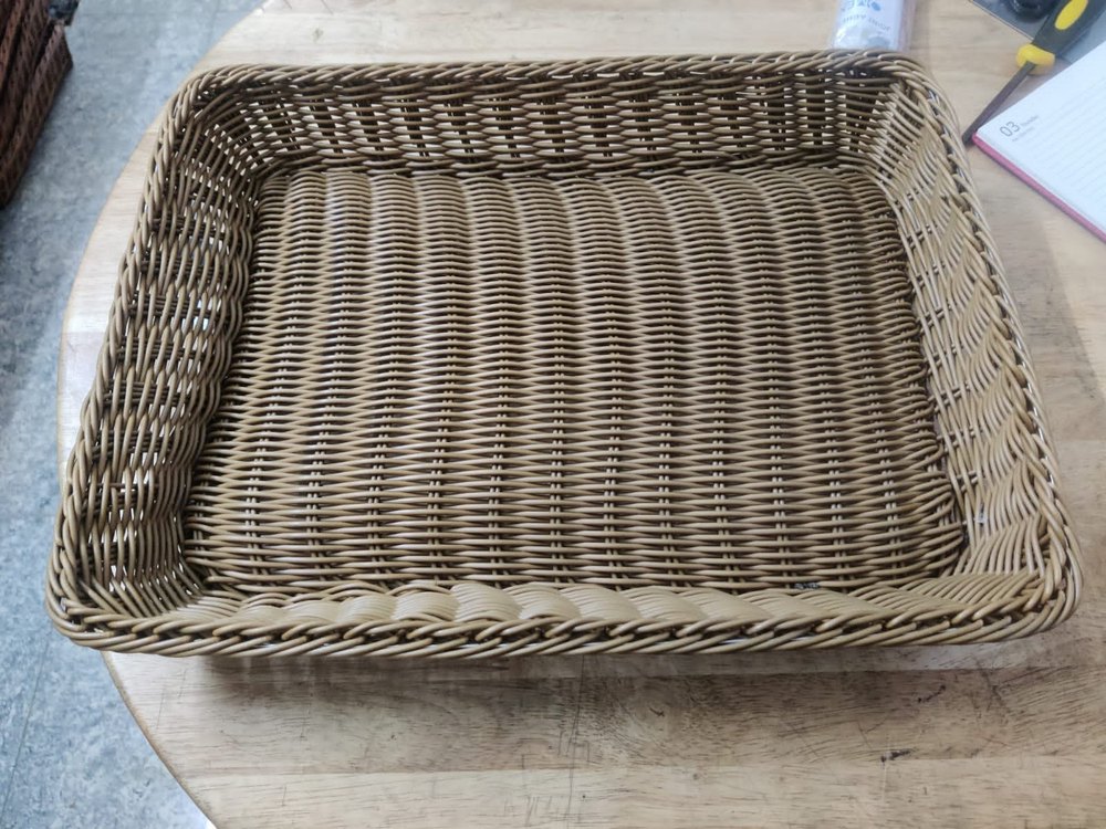 Brown Plastic PVC Woven Basket, For Display