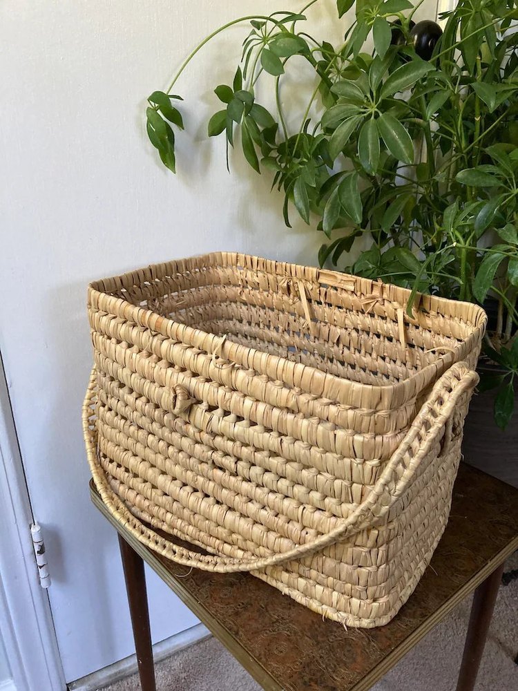 Brown Hand Woven Grass Baskets, For Household