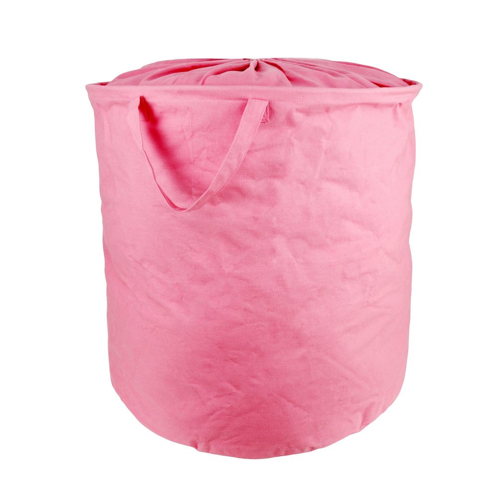 Pink Canvas Jumbo Laundry Baskets, Size: 60 X 60 cm