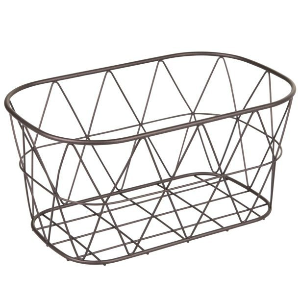 Iron Better Homes & Gardens Steel Bathroom Wire Storage Organizer Basket