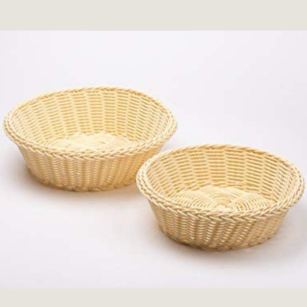 Brown PP Plastic Round Roti Basket (Beige, 21cm and 24cm), For Kitchen