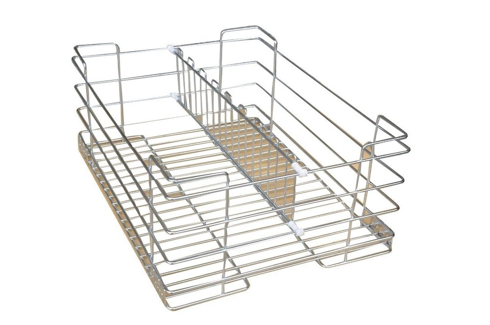 Stainless Steel Partition Basket, Rectangular