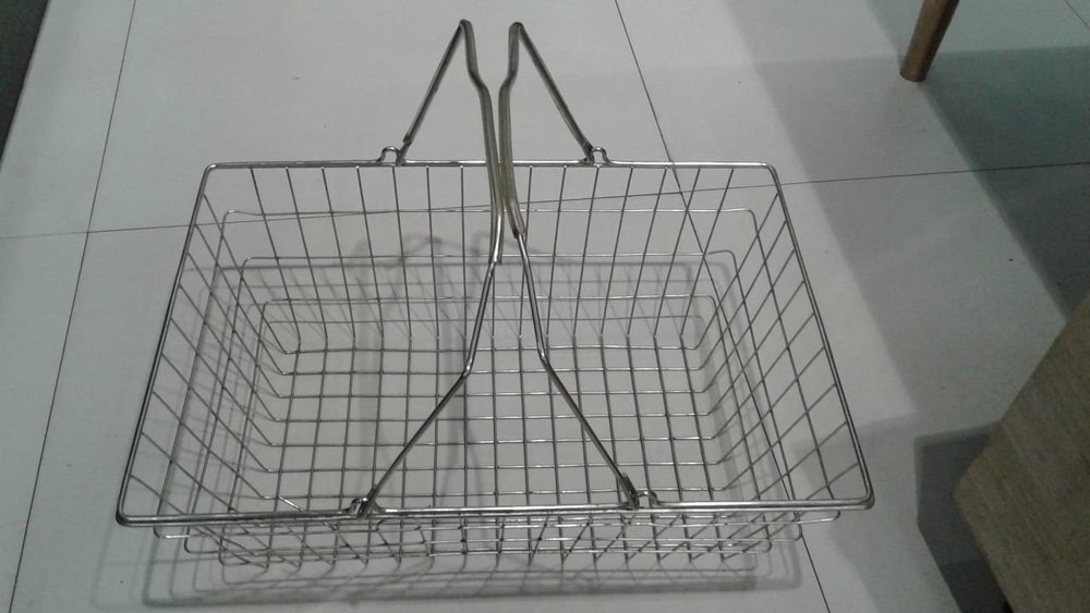 Stainless Steel Multi Purpose Fruit Basket, For super Market, Square