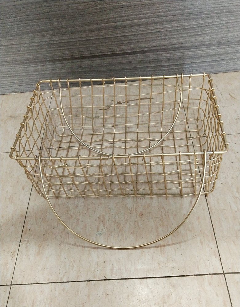 Metal Wire Rectangle Shape Gift Basket