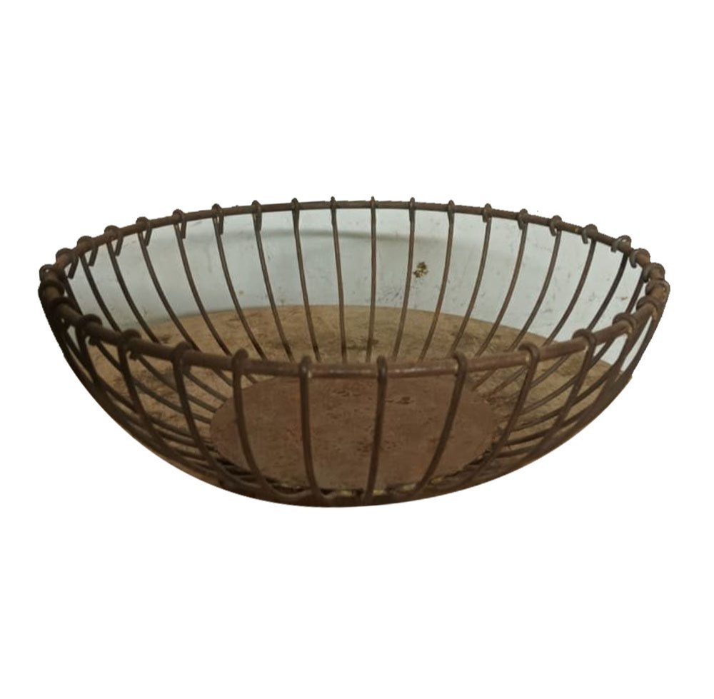 Stainless Steel Brown Round Fruit Basket, For Home