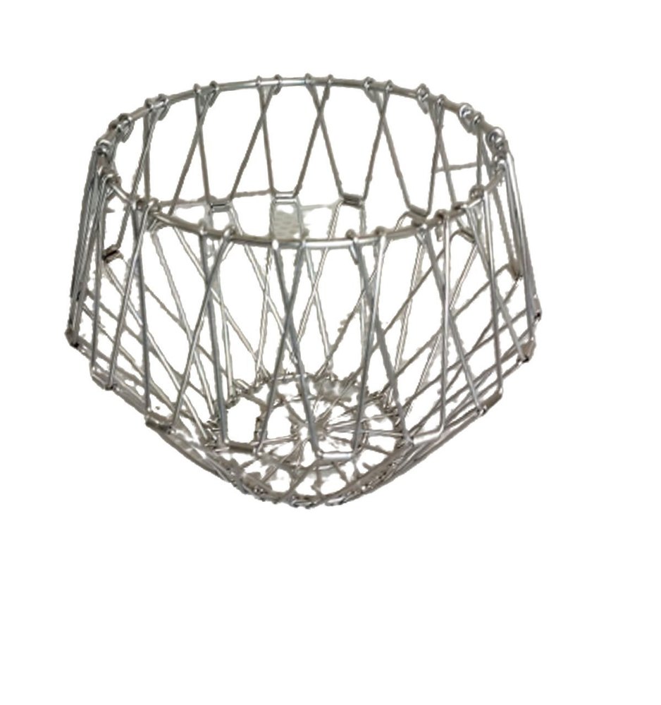 Silver Stainless Steel Basket