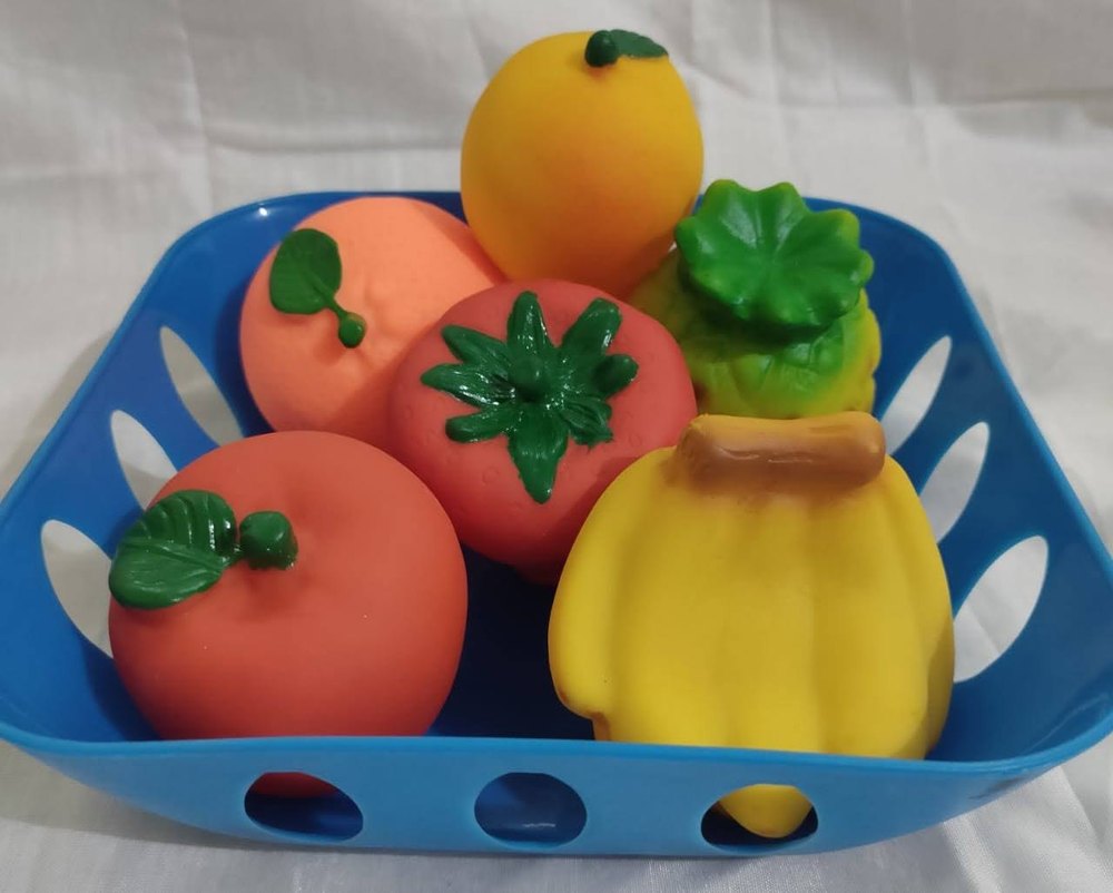 PVC Blue Fruit Basket, For KIDS PLAYING WHISTLE TOYS