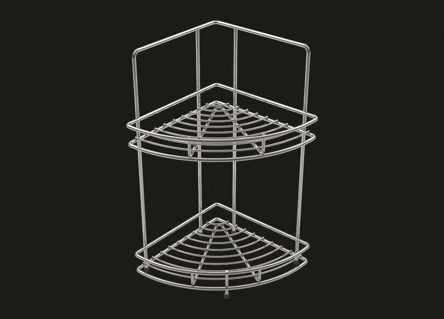 Stainless Steel Double Corner Basket