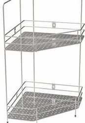 Stainless Steel SS Double Corner Rack