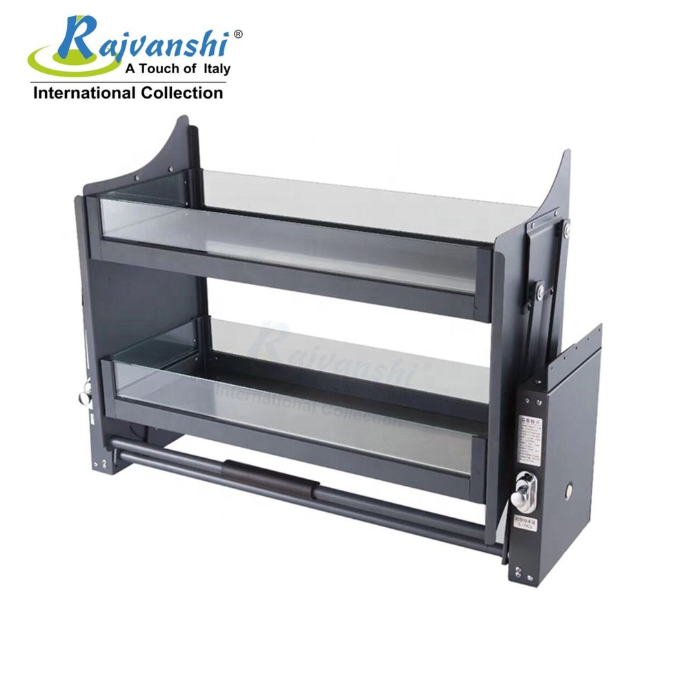 Glass Silver Kitchen Elevator Basket, For Home, Size/Dimension: 900MM