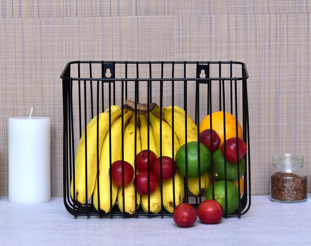 Metal Hanging Fruits Basket, For Home, Size/dimension: 31x16x26 Cm