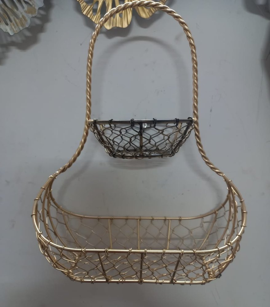 Brass Hanging Fruits Basket