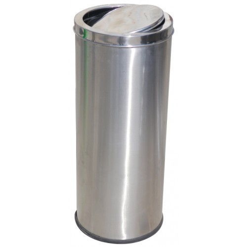 Kishor Plastic Standing Stainless Steel Swing Dustbin, Capacity: 10-80 Ltr, For Outdoor