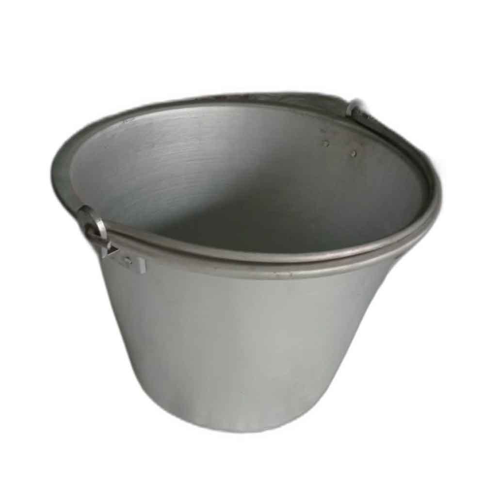 Silver Matte Aluminium Bucket, Capacity: 20 L, Size: 24inch