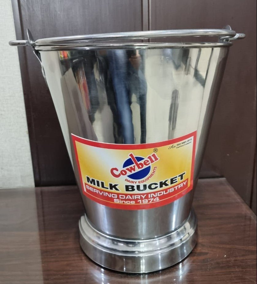 Polished 10 Liters Stainless Steel Milk Bucket