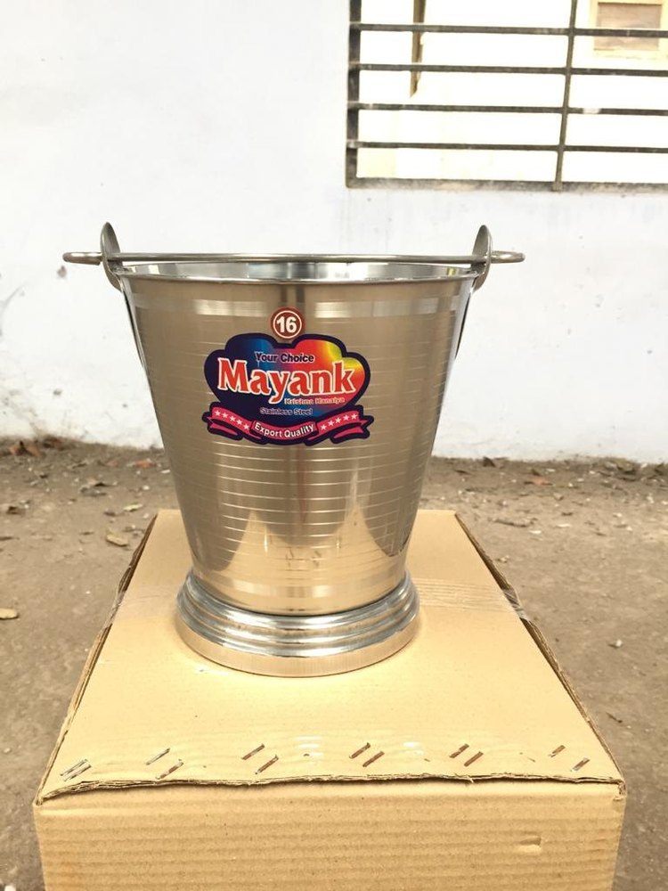 Silver Touch Mayank 26 Guage Stainless Steel Light Weight Bucket