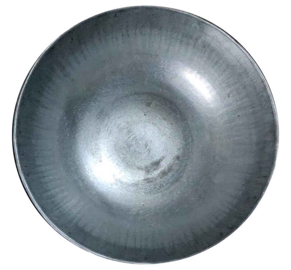 Silver 11inch Aluminium Round Ghamela, Size: 11 Inch (diameter)