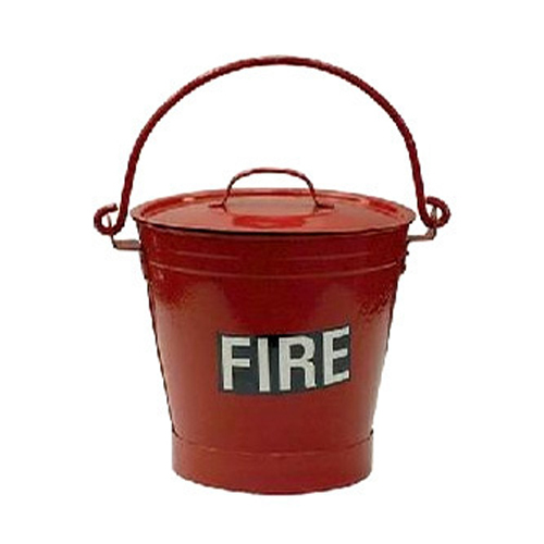 Mild Steel Galvanized Fire Bucket, Shape: Round, Capacity: 7 Litre