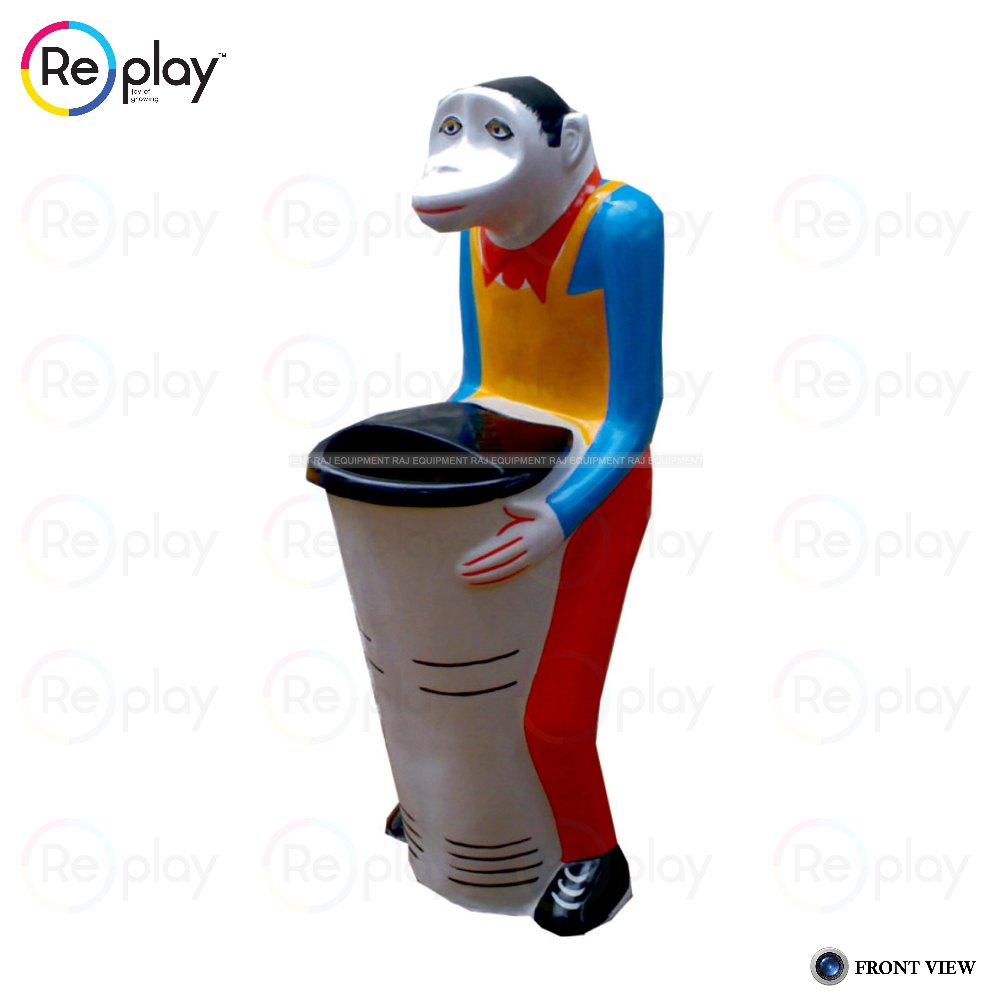 Standing Cylindrical Monkey Dustbin, Size: 2 X 2 X 4 Ft, Capacity: 50 L