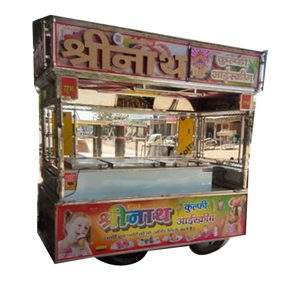 Stainless Steel Ice Cream Counter, For Street Food Stall