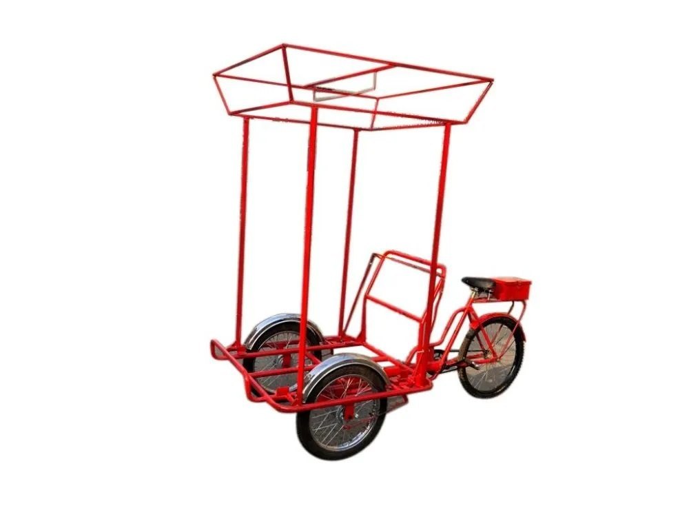 Mild Steel Red Ice Cream Tricycle