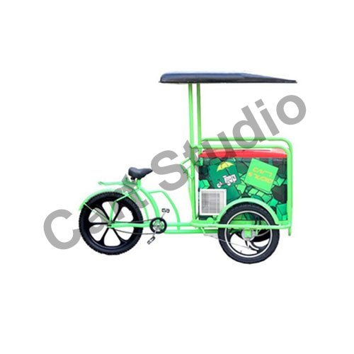 Tubeless Tyre Alloy Ice Cream Cart, Capacity: 110 To 200 L