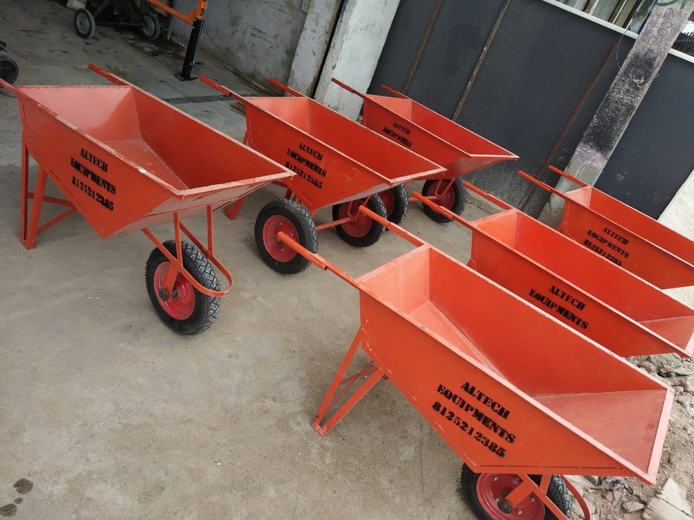 Double Tyre Concrete Wheelbarrow, Capacity: 50-100 Kg