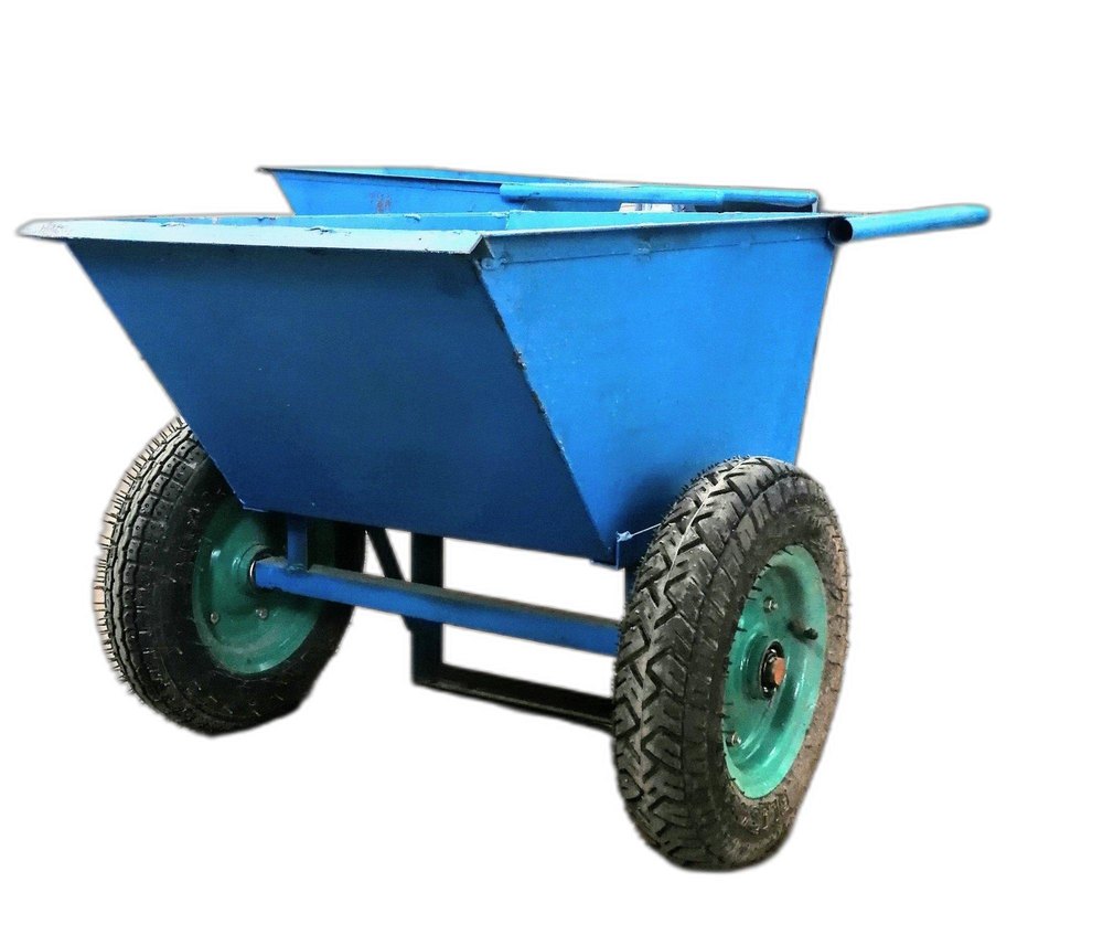 Single, Double Iron SINGLE AND DOUBLE Hand Trolley, For Carry Material, Load Capacity: Upto 500 KG