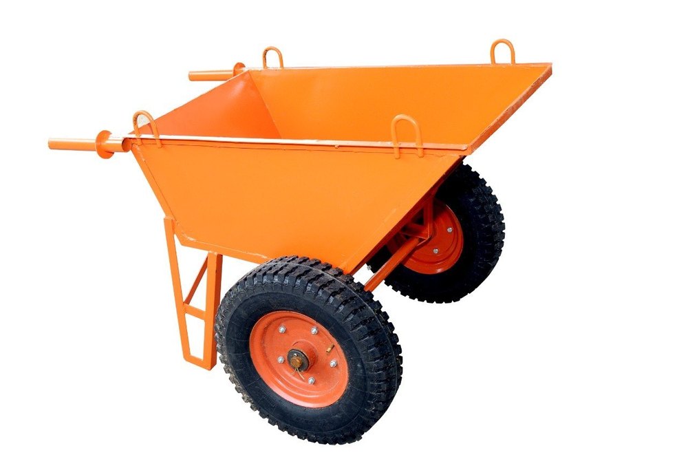 SVS Double Wheel Barrow, For Construction, Load Capacity: 250 Kg