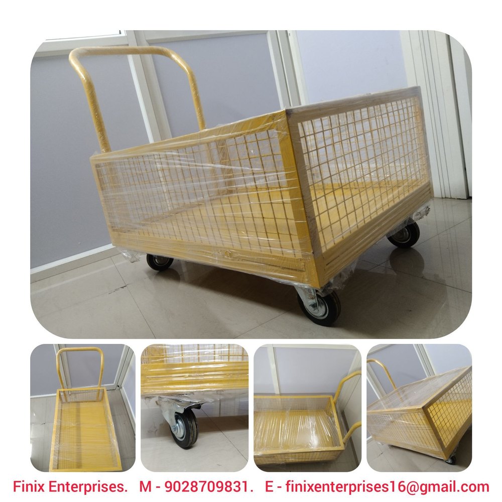 Four-Wheel Utility Trolley, For Industrial, Load Capacity: Upto 200 kg