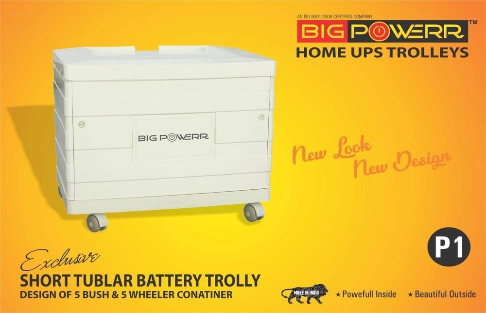 Big Power Plastic Home UPS Trolley, Load Capacity: 40 Kg, Model Name/Number: P1