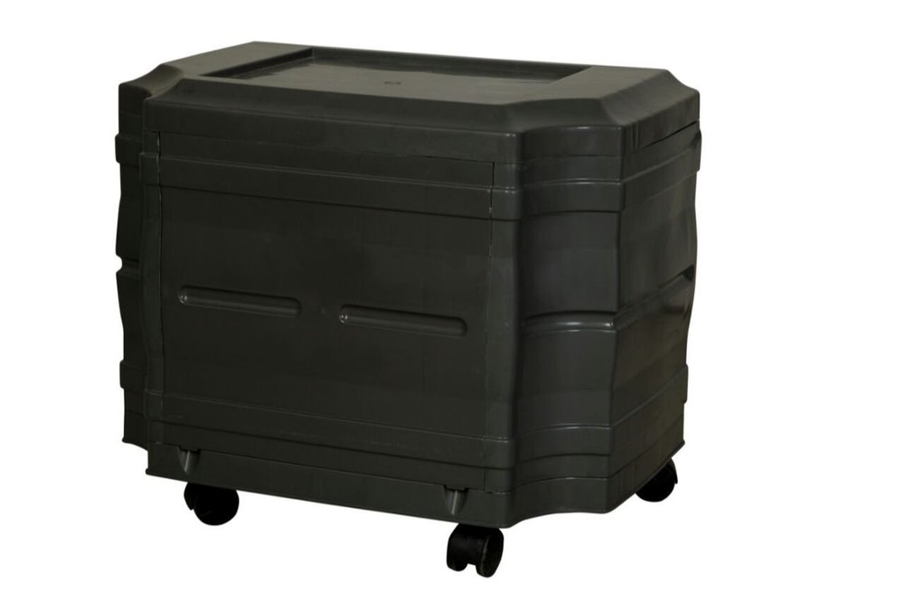 Plastic Four-Wheel Black Battery Trolley, Load Capacity: 120kg