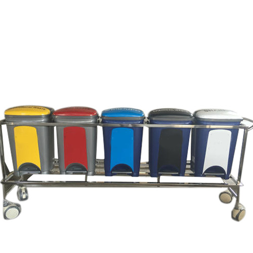 Gems Biomedical Waste Collection Trolley, For Hospital, Capacity: 30 Litre