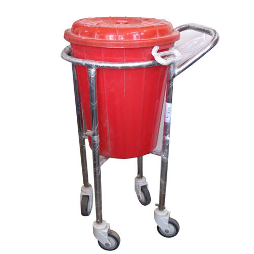 Linen And Garbage Trolley With Handle