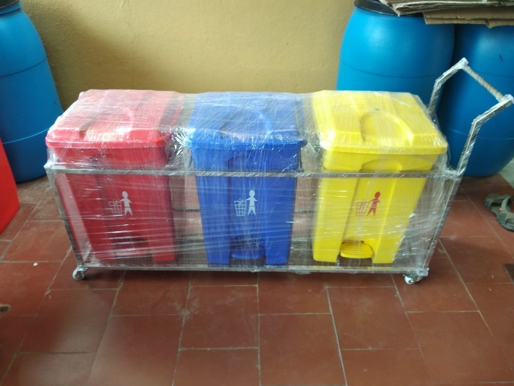 Biomedical Waste Segregation Trolley, For Hospital, Capacity: Available In 20, 35, 60 Liters