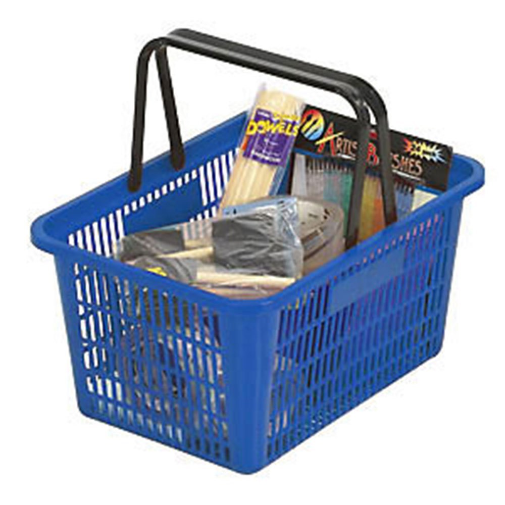 Red Plastic Shopping Baskets, For Supermarket, Load Capacity: 0-50 kg