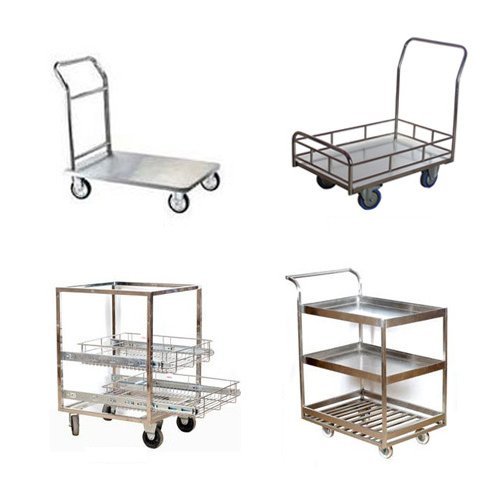 Mild Steel Platform Trolleys, For Industrial