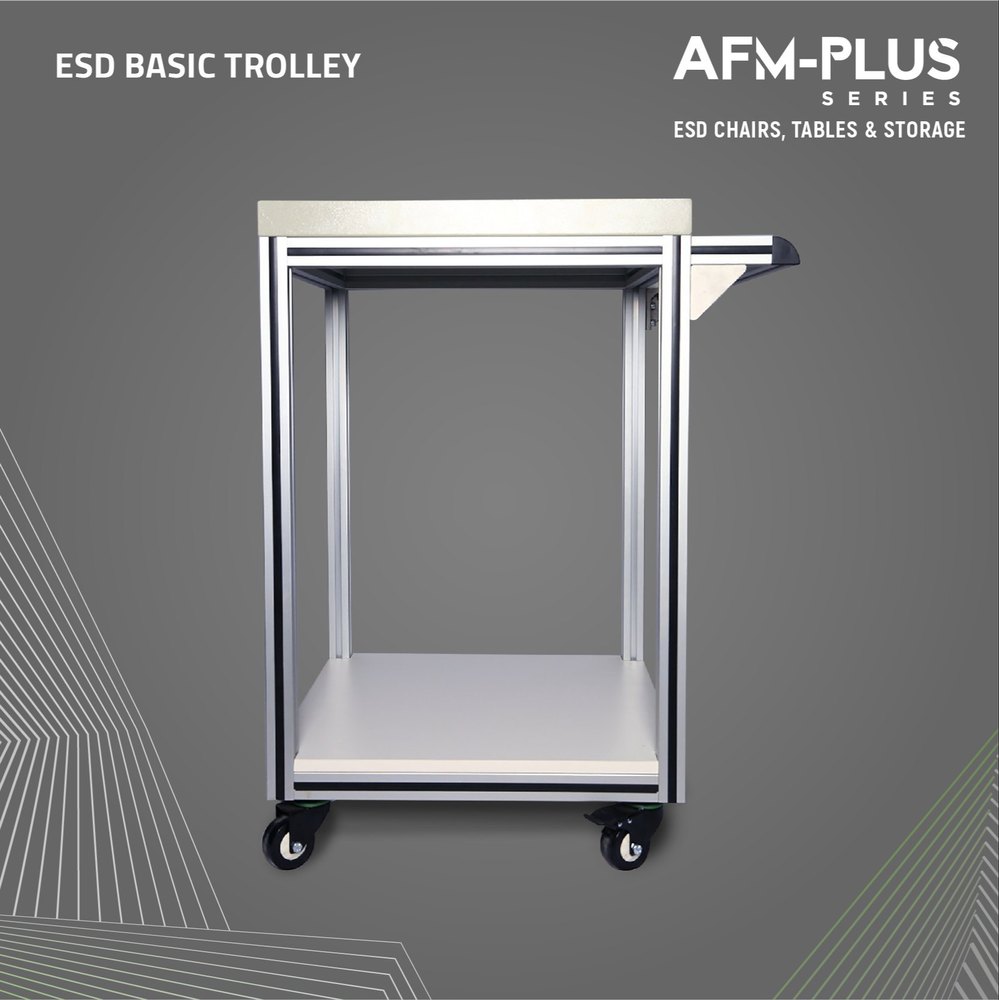 Aluminium Four-Wheel ESD Basic Trolley, For Industrial, Load Capacity: 40 Kg