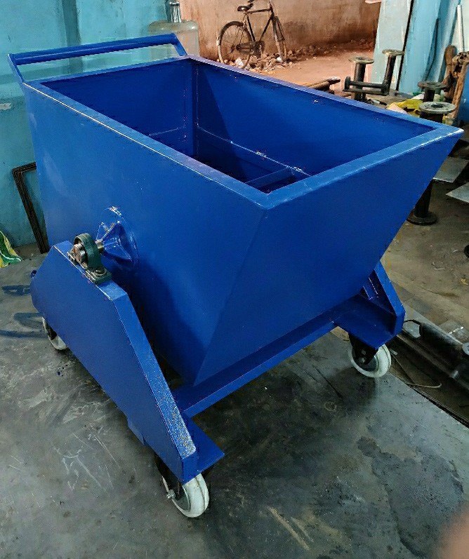 900 mm Four-Wheel Tiltable Type Scrap Trolley, For Industrial, Model Name/Number: Mke