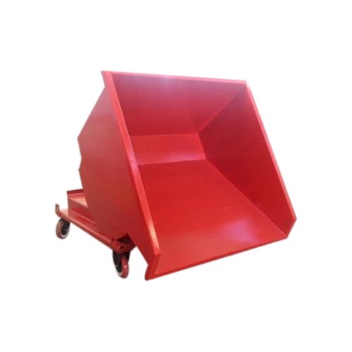 Mild Steel Drum Trolley Scrap Handling Self Dumping Trolley