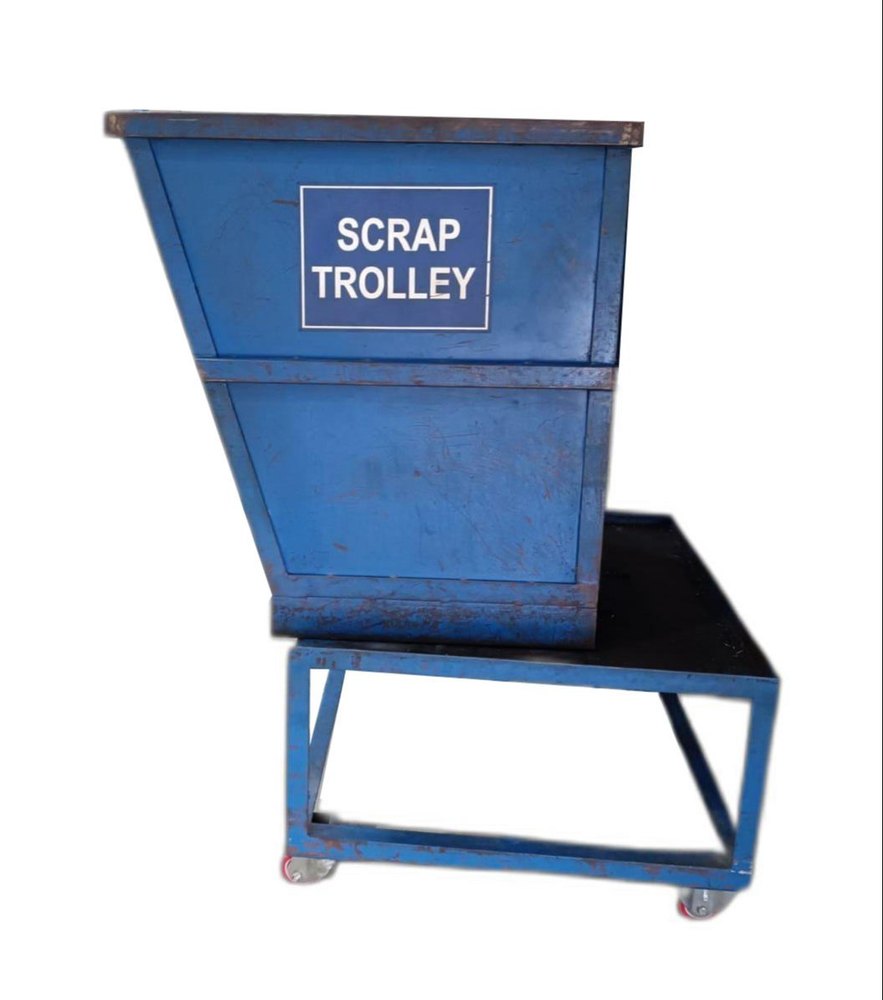 Four-Wheel Mild Steel Industrial Scrap Trolley, Load Capacity: 150 kg