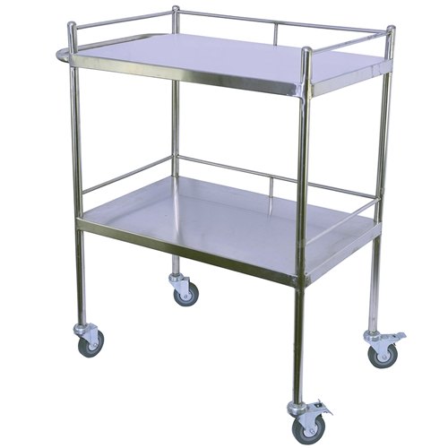 Sliver Stainless Steel Industrial Hand Trolley, Trolley Size: 3 Feet (height)