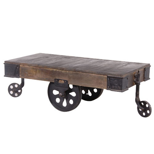 Vintage Industrial Cart Table