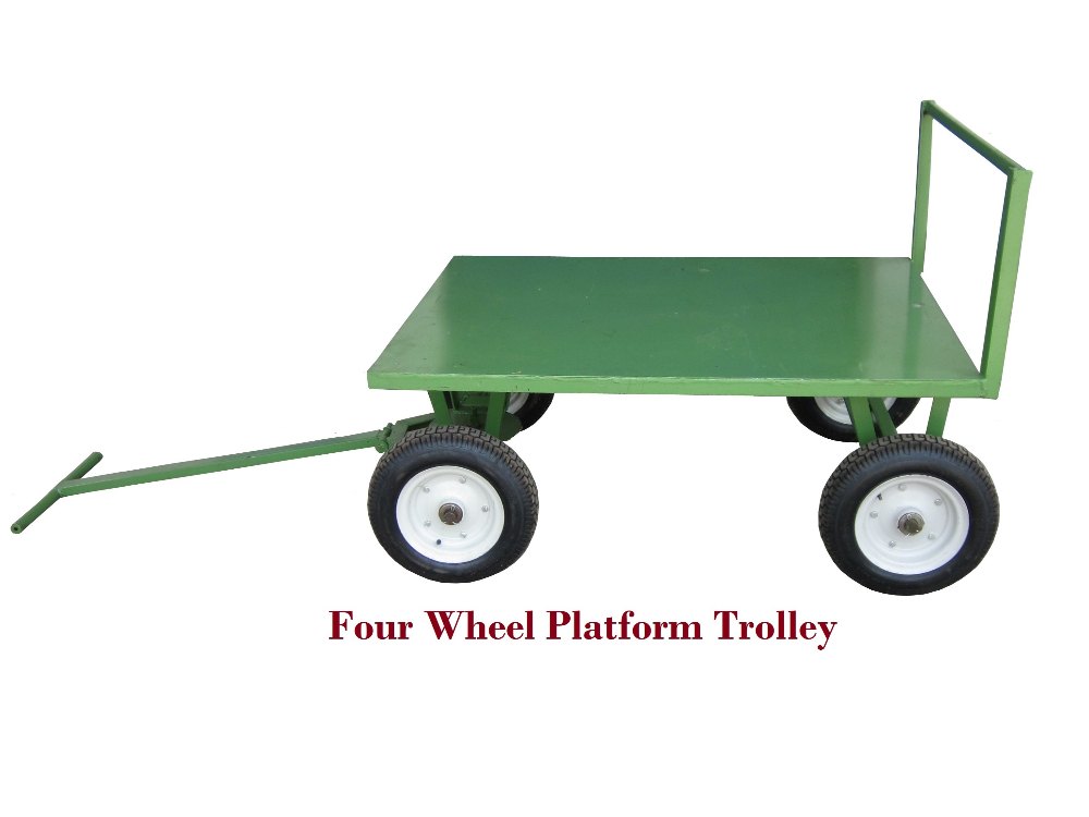 Minerva Four Wheel Platform Trolley, Capacity: Upto 500kg